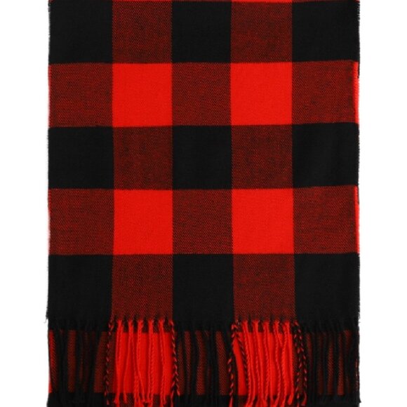Fall Winter Luxurious Soft Cozy Cashmere Feel Unisex Winter Scarf Plaid Scarves - Picture 1 of 1